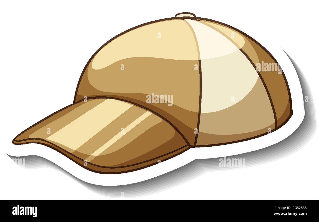 A sticker template with a gold cap isolated illustration Stock Vector ...