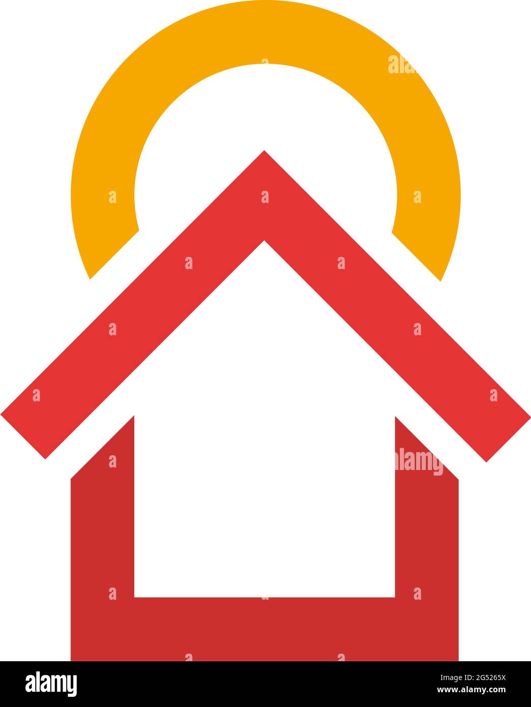 Vector logo house made with arrow and circle Stock Vector Image & Art ...