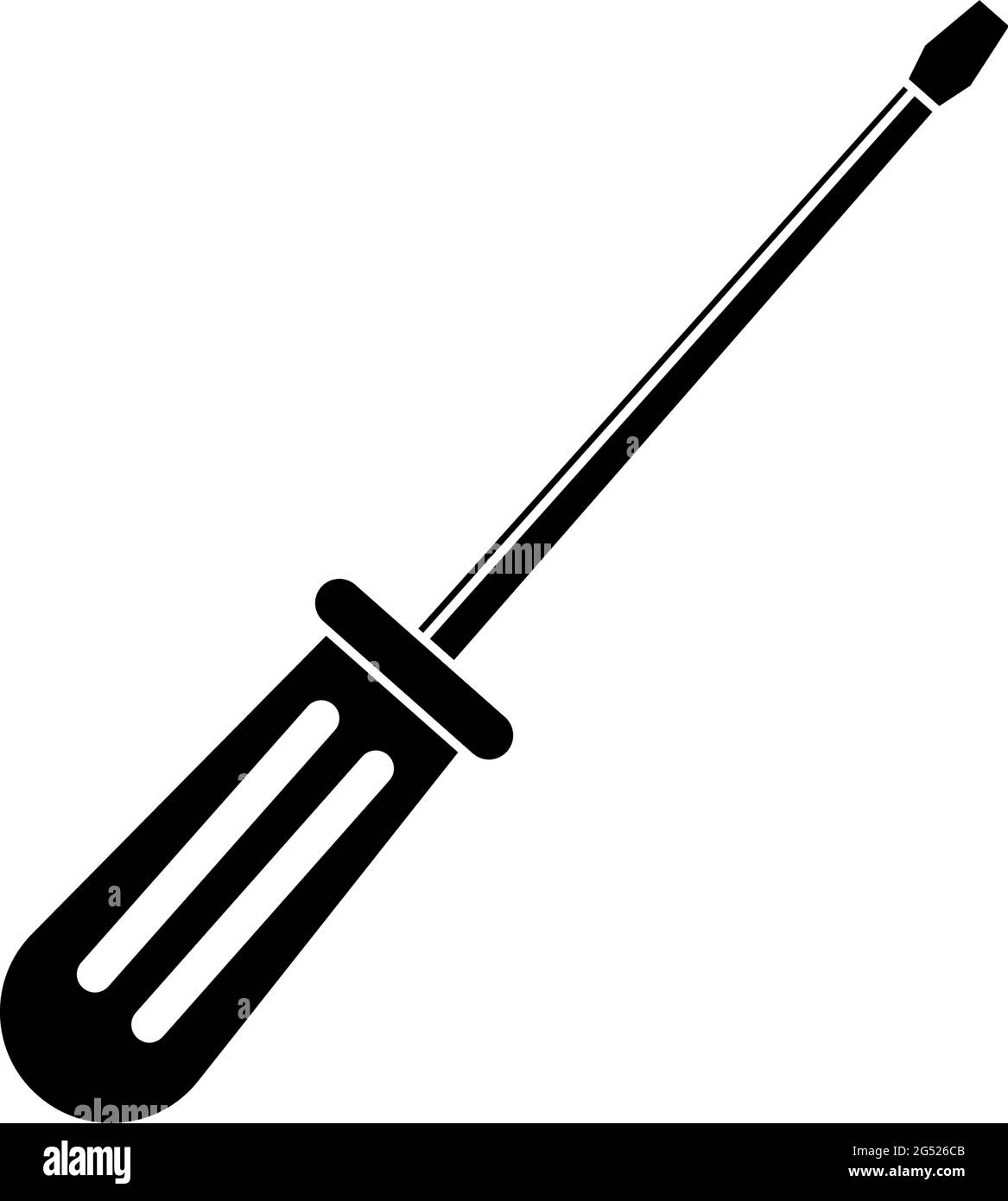 Screwdriver icon design template vector isolated illustration Stock
