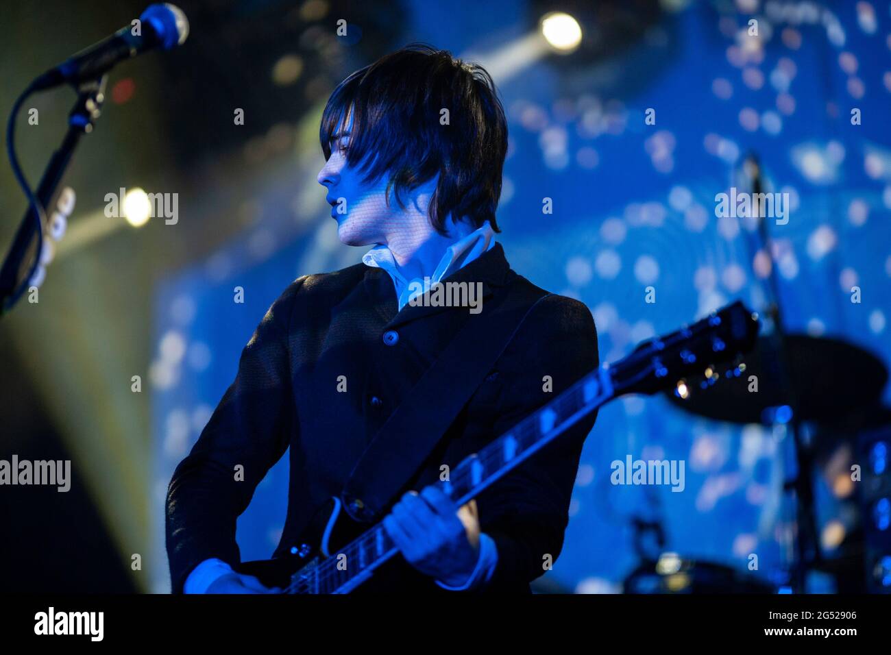 Josh McClorey (Guitar) The Strypes rock band from Cavan, Ireland. Stock Photo