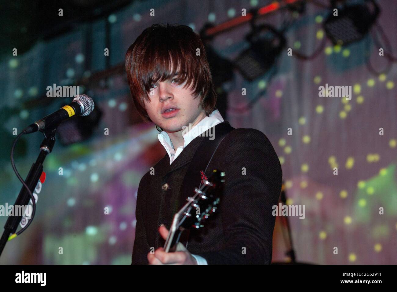 Josh McClorey (Guitar) The Strypes rock band from Cavan, Ireland. Stock Photo