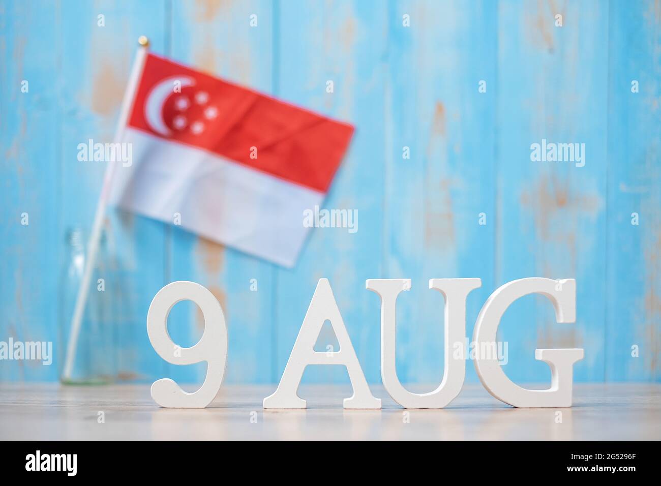 Wooden Text Of August 9th With Miniature Singapore Flags Singapore Independence Day City State National Day And Happy Celebration Republic Concepts Stock Photo Alamy