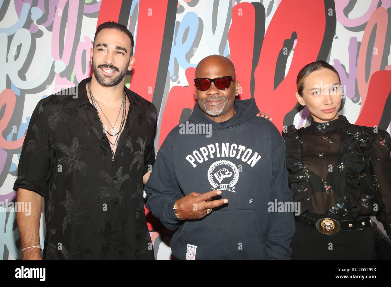 Beverly Hills, CA -June 24 - Adil Rami, Damon Dash, Gallery Owner ...