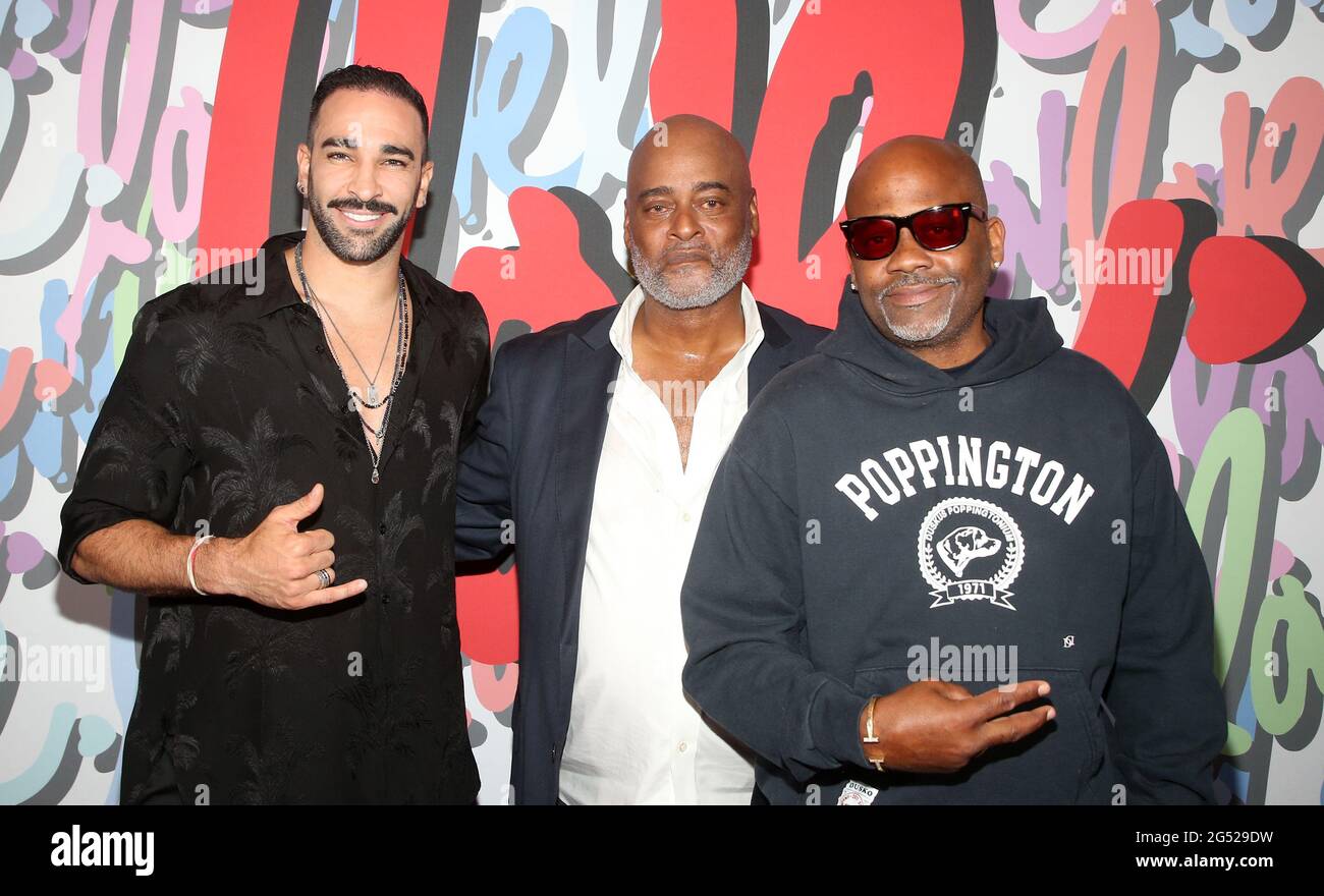 Beverly Hills, CA -June 24 - Adil Rami, Artist Richard Hutchins, Damon ...