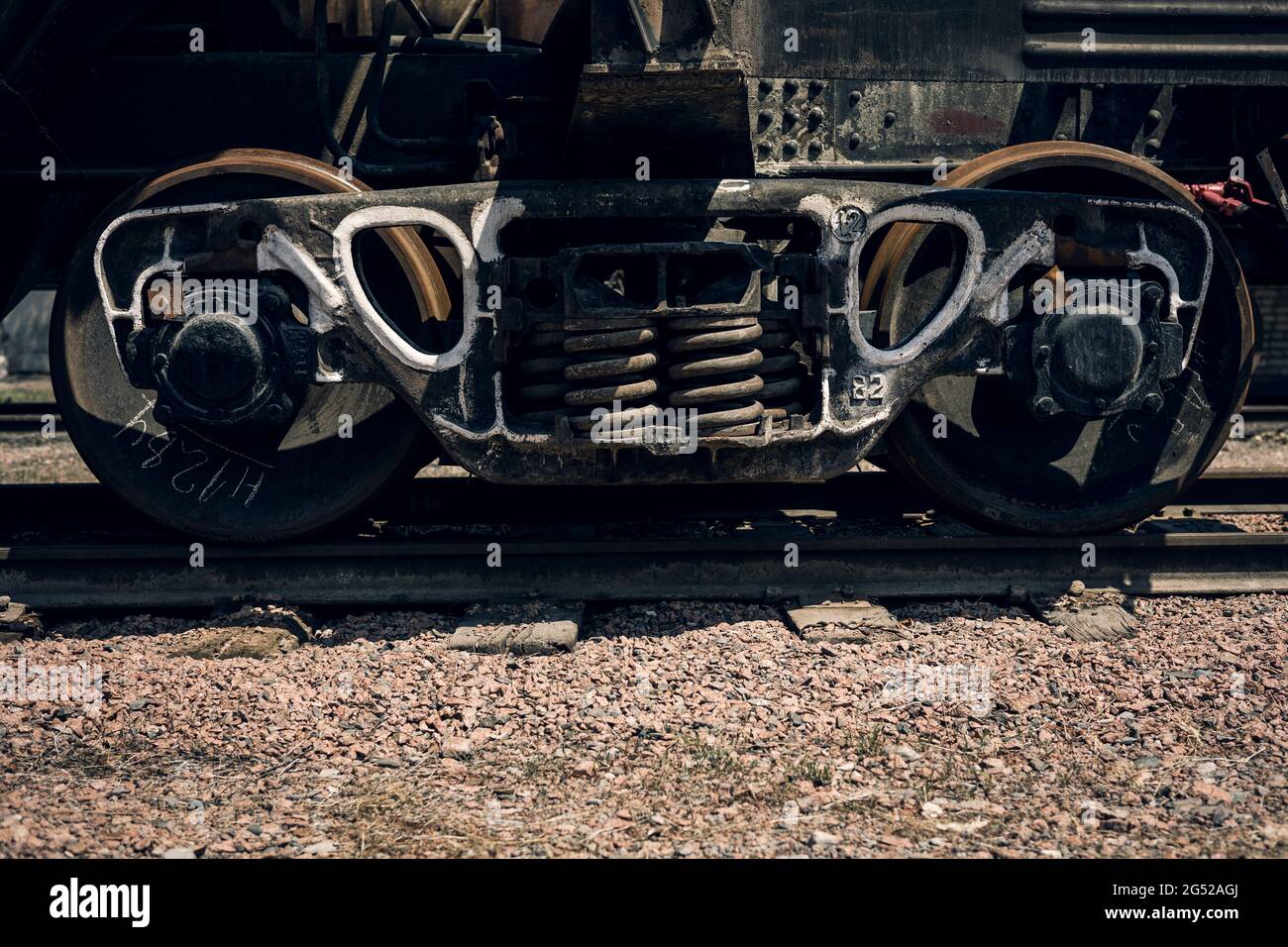 Train wheel parts hires stock photography and images Alamy