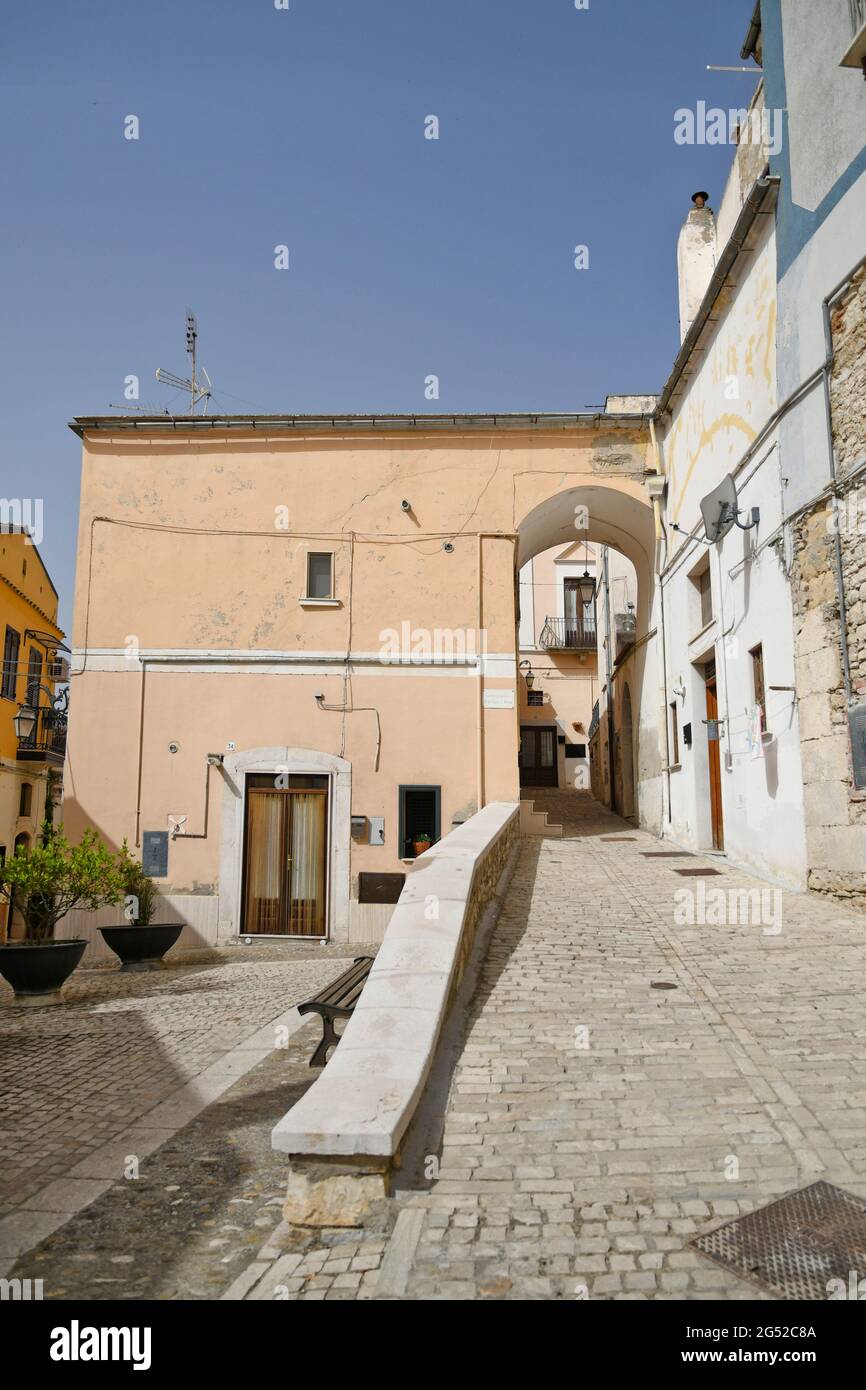 Candela, Italy, June 23, 2021. A small street between the old houses of a  mediterranean village of Puglia region Stock Photo - Alamy