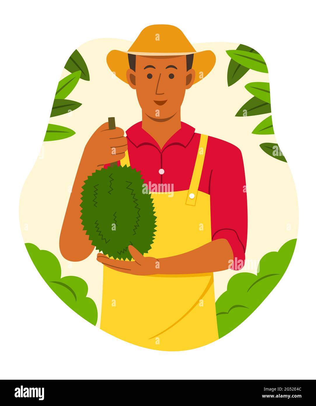 Portrait asian farmer Stock Vector Images - Alamy