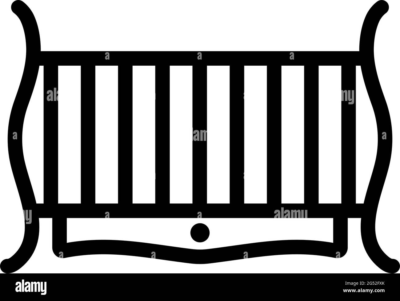 Cradle Icon. Bold outline design with editable stroke width. Vector Illustration Stock Vector