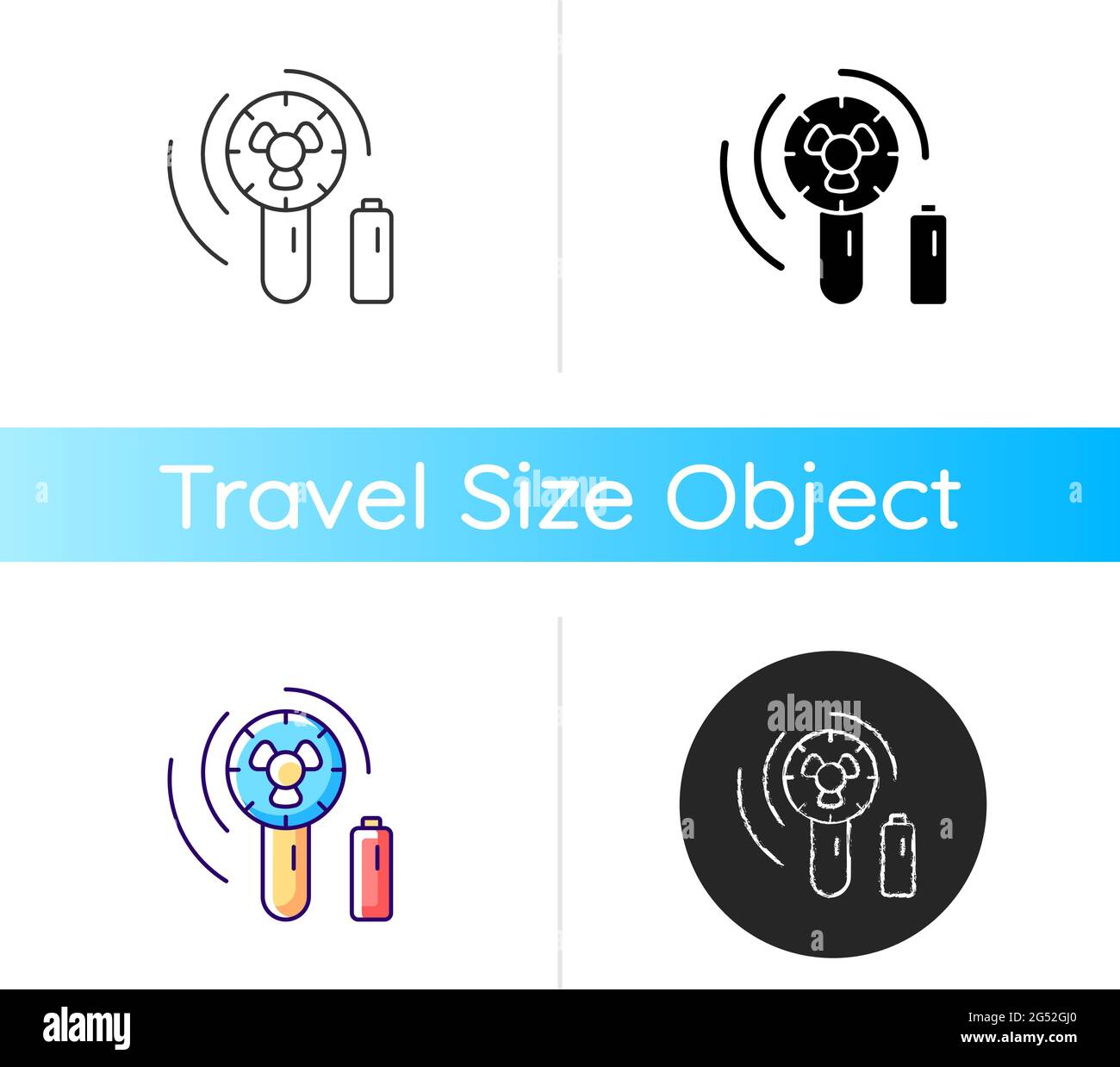 Mini travel fan icon Stock Vector Image & Art - Alamy