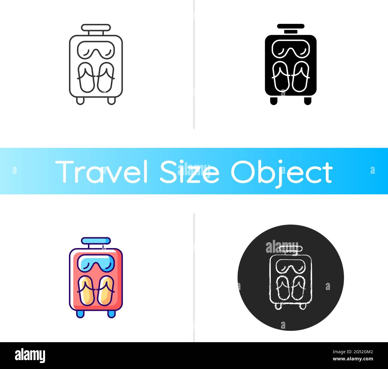 Open suitcase for summer vacation icon Stock Vector