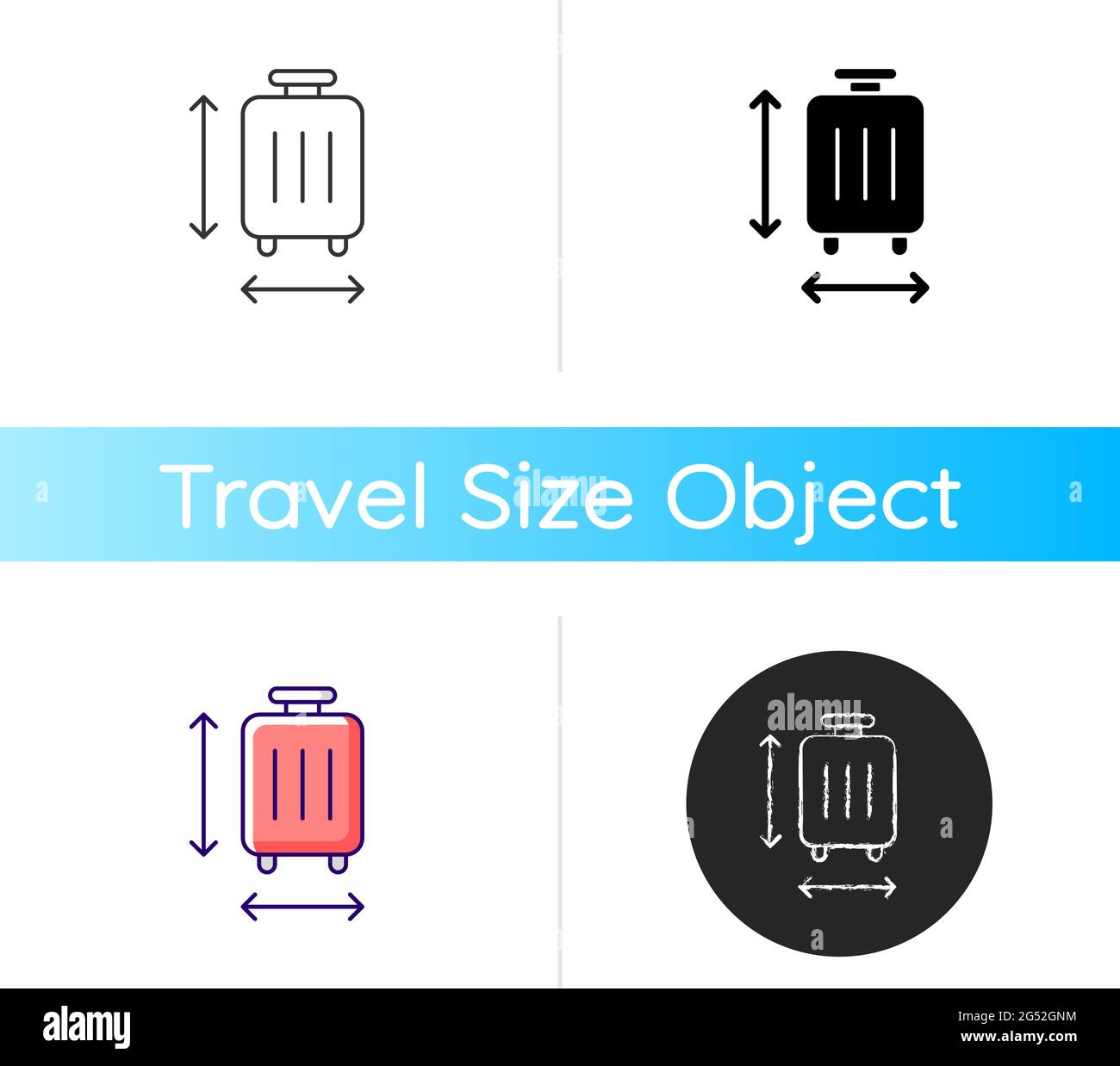 Baggage size icon Stock Vector