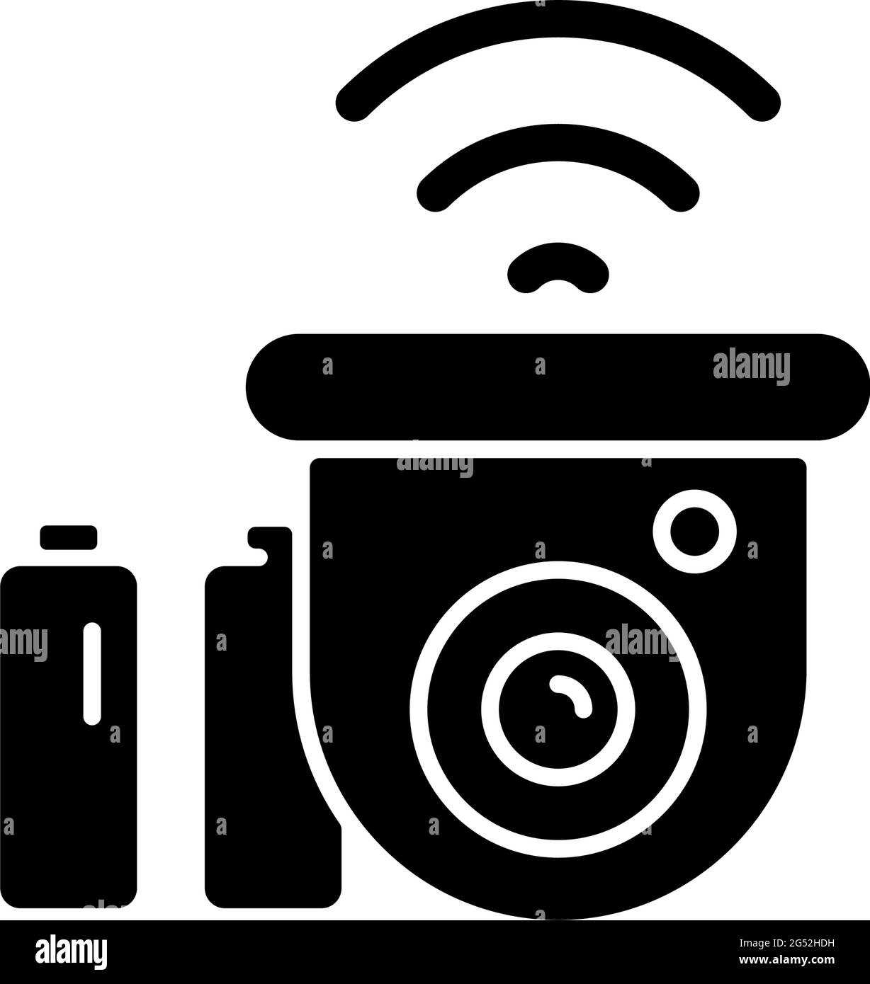 Wireless outdoor security camera black glyph icon Stock Vector Image ...