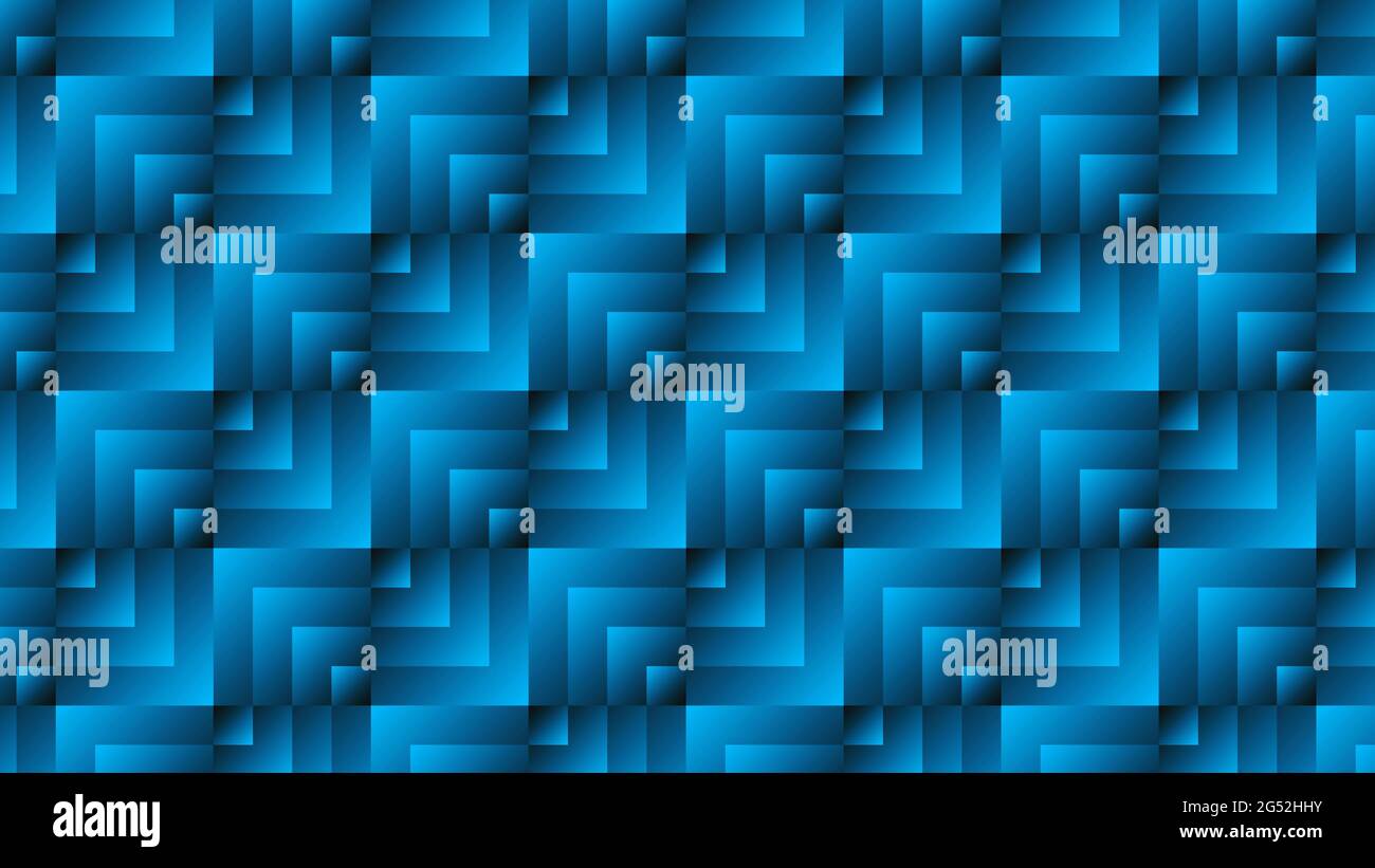 Abstract layered pattern background - mosaic structure in blue - 3D ...