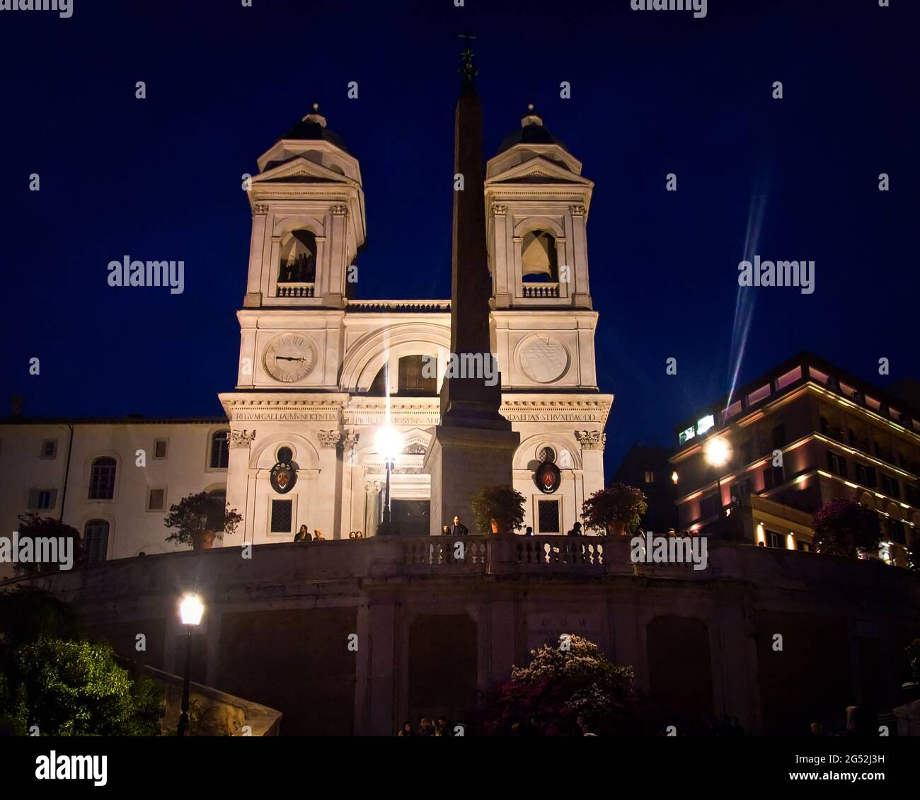 Blue Hour at the Spanish Steps. Stock Photo