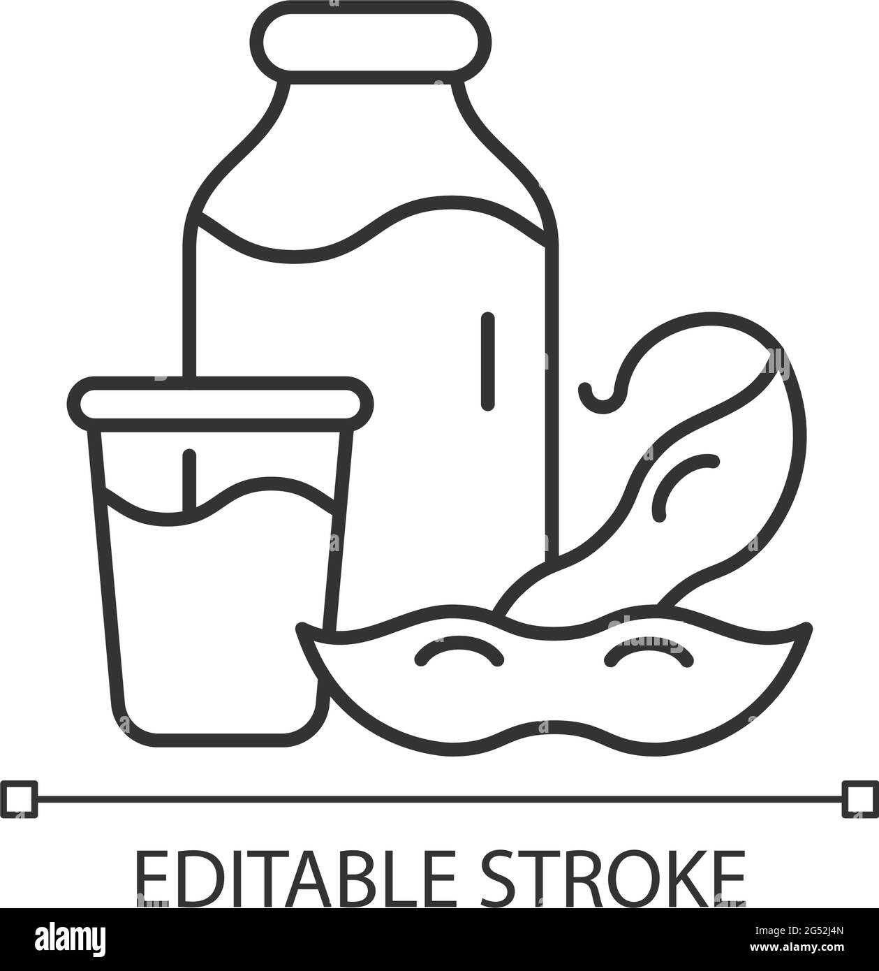 Soy milk linear icon Stock Vector Image & Art Alamy