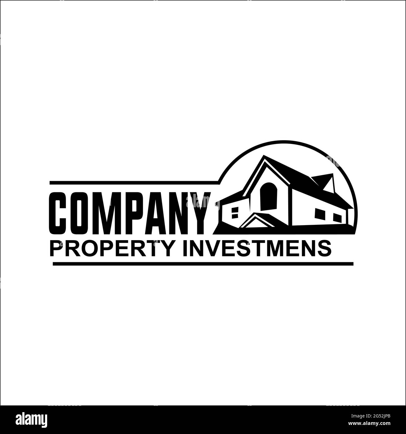 PROPERTY COMPANY / logo design inspiration Stock Vector