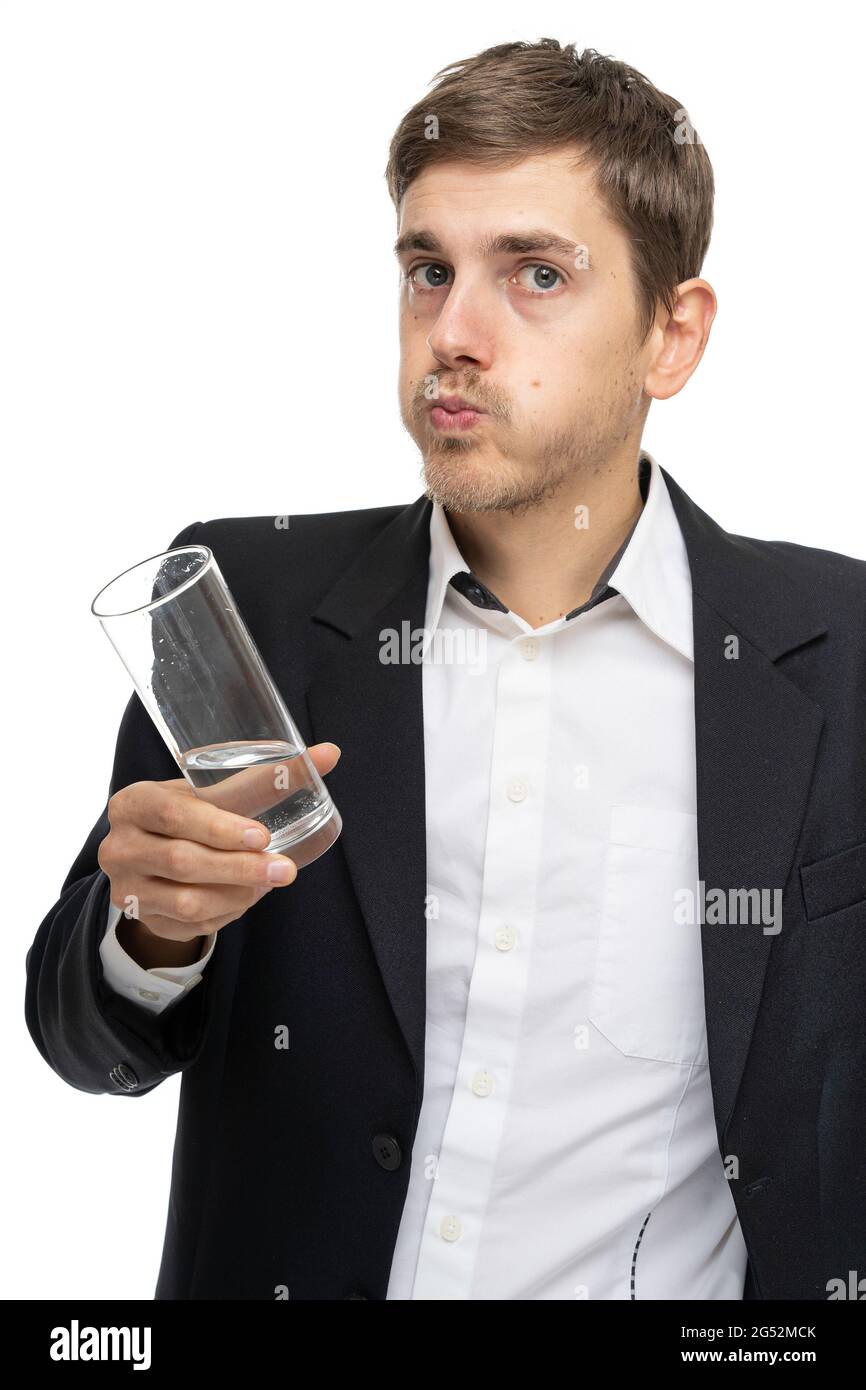 https://c8.alamy.com/comp/2G52MCK/young-handsome-tall-slim-white-man-with-brown-hair-with-mouth-full-of-water-in-black-blazer-isolated-on-white-background-2G52MCK.jpg