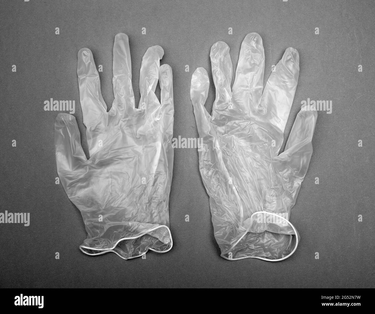 Disposable gloves latex free gloves Black and White Stock Photos