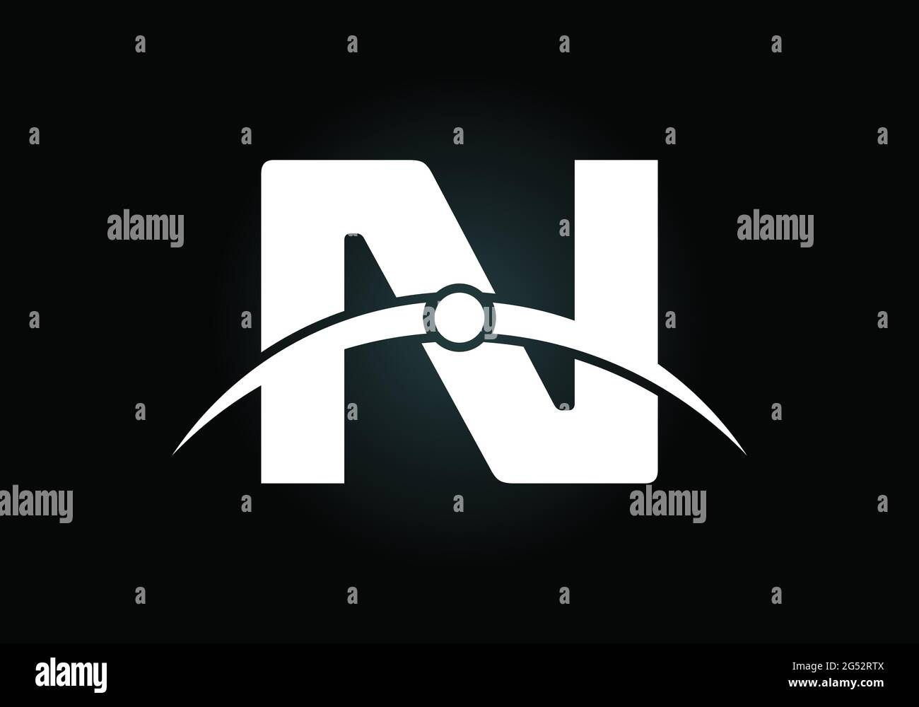 Initial N Letter Logo With Creative Modern Business Typography Vector ...