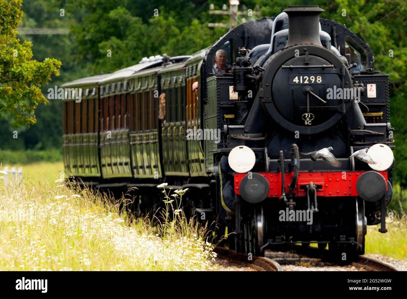train,41926,tank,Ivatt Class,boiler,Steam,Railway, Isle of Wight
