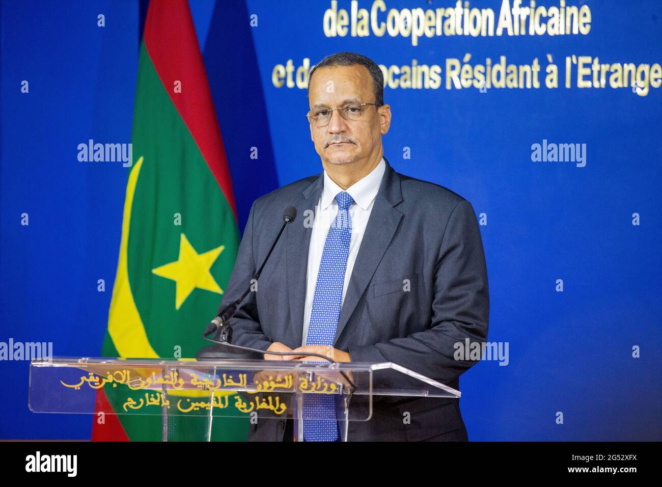 Ould Cheikh Ahmed, ministre of foreign mauritania Stock Photo