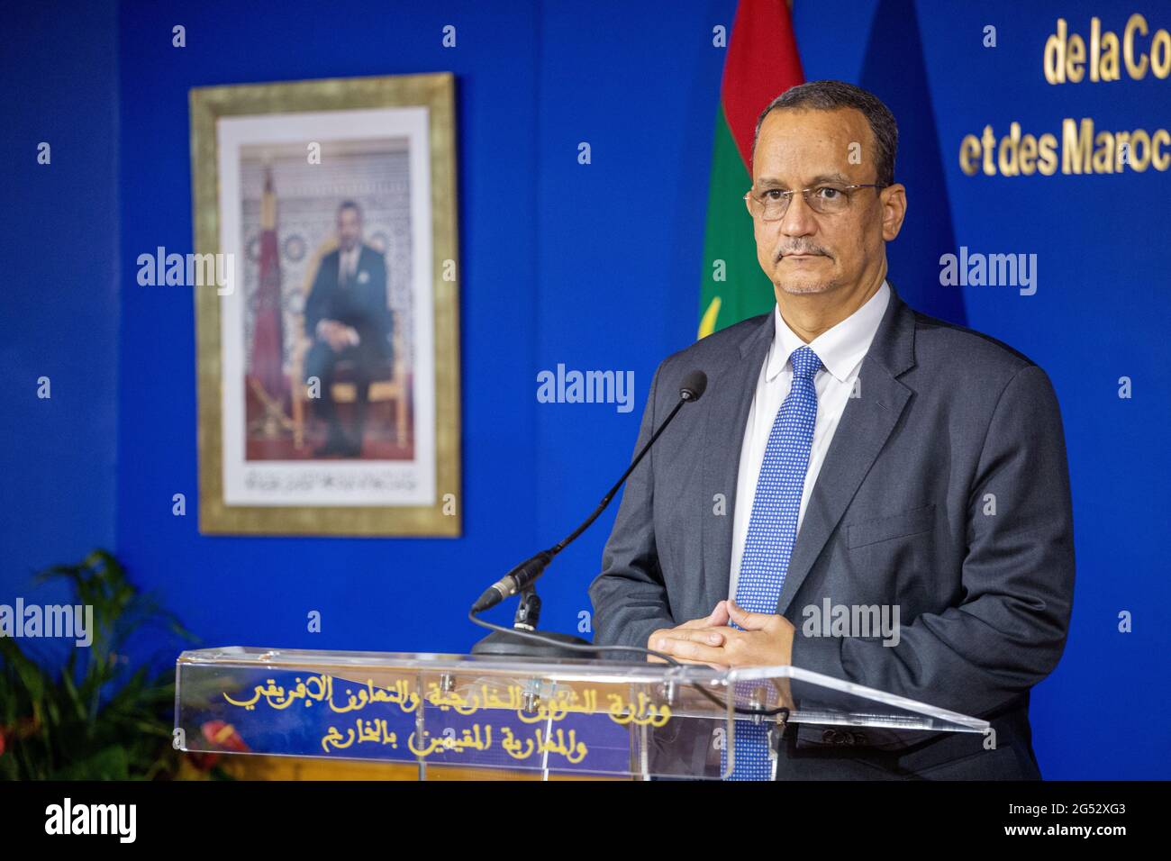 Ould Cheikh Ahmed, ministre of foreign mauritania Stock Photo