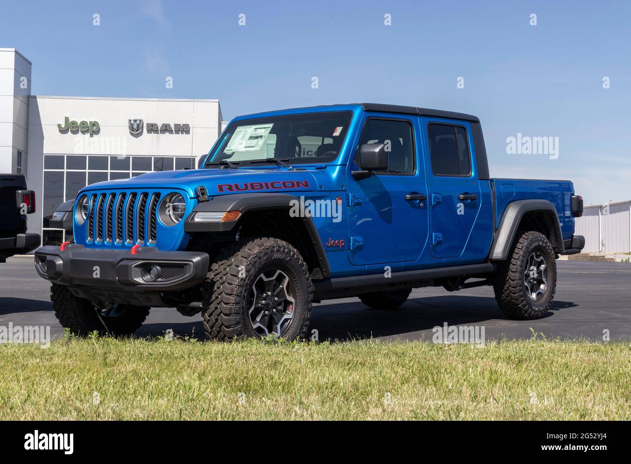 Warsaw Circa June 21 Jeep Gladiator Display At A Jeep Ram Dealer The Stellantis Subsidiaries Of Fca Are Chrysler Dodge Jeep And Ram Stock Photo Alamy