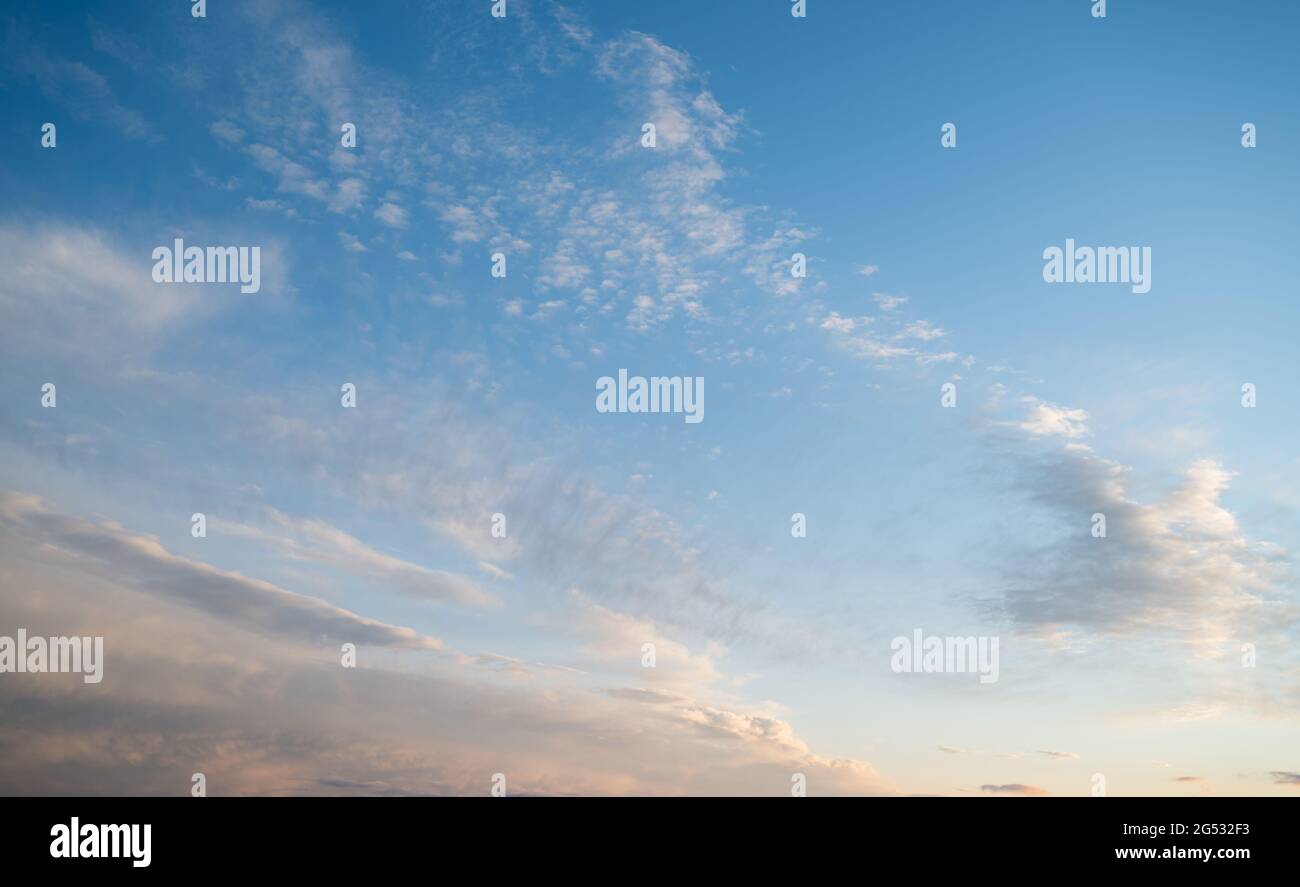 Blue sky with clouds. Nature background Stock Photo - Alamy