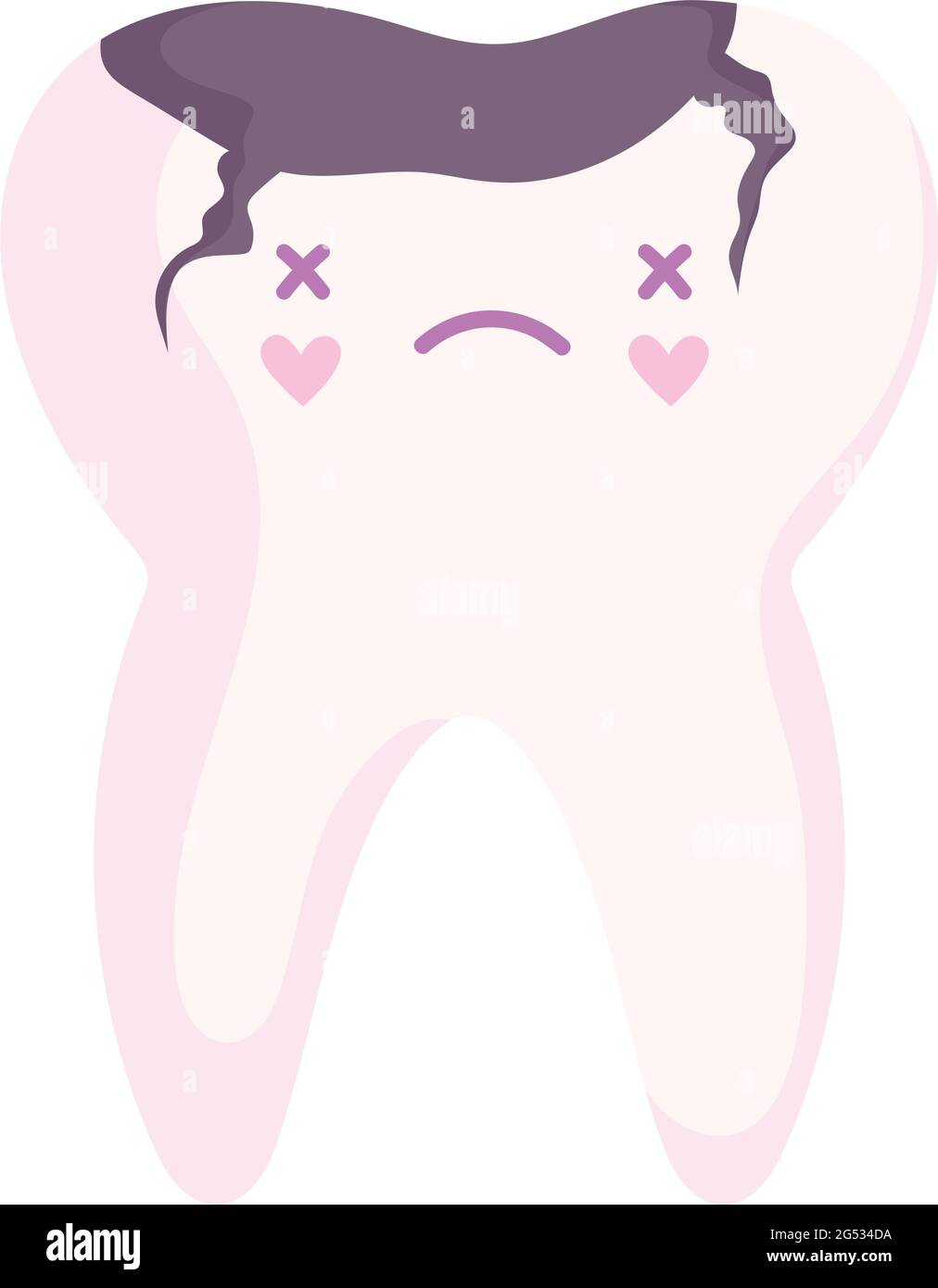 kawaii sick broken tooth Stock Vector Image & Art - Alamy