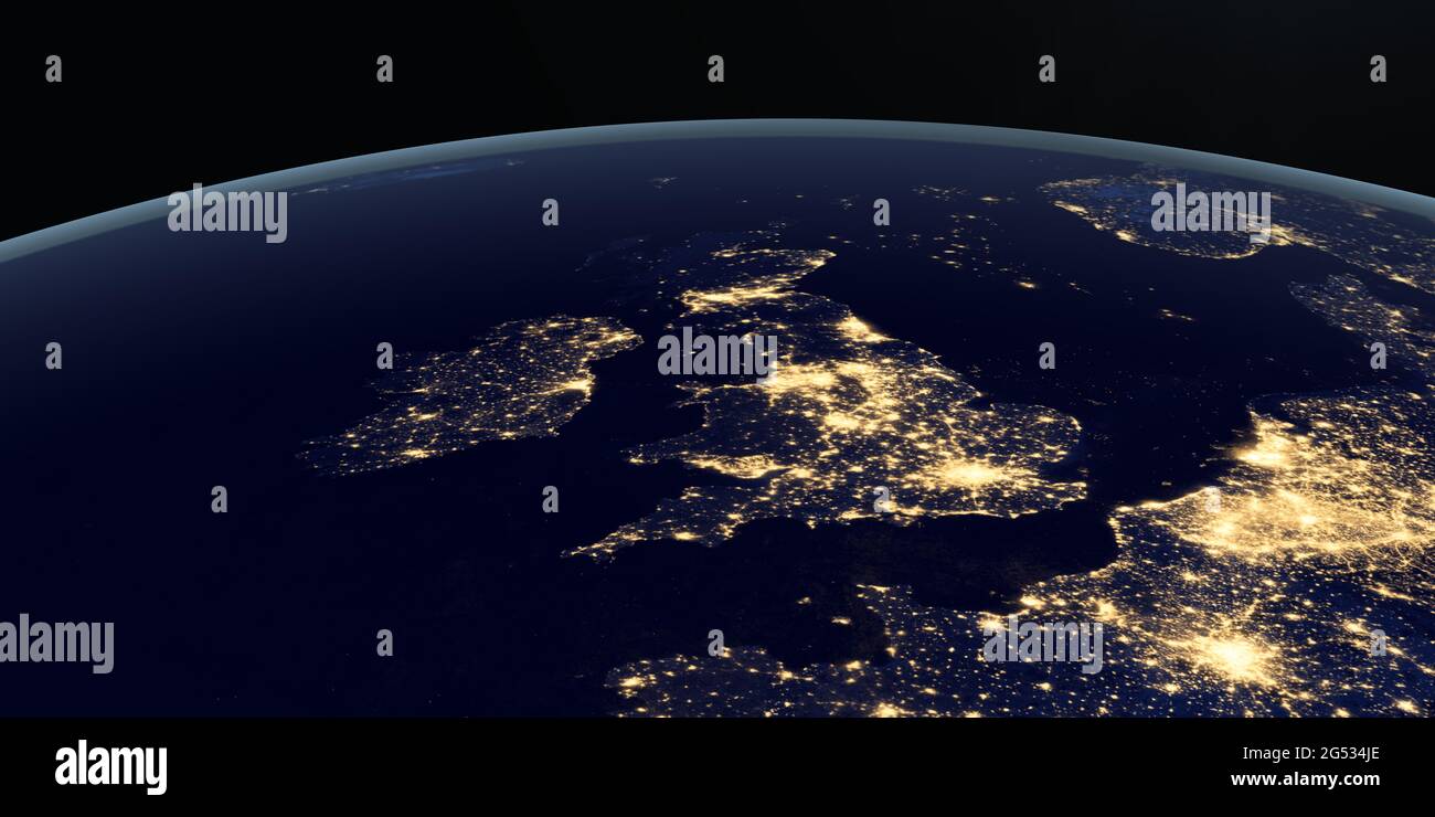 Scotland map satellite hi-res stock photography and images - Alamy