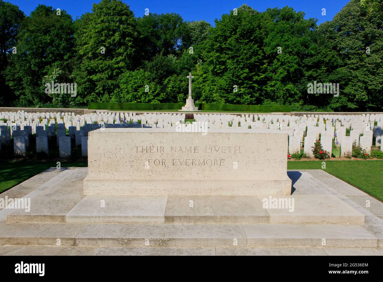 The Connaught Cemetery (1916-1918) in Thiepval (Somme), France Stock Photo