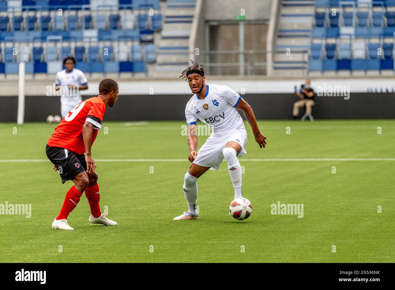 Lausanne, Switzerland. 06th May, 2021. is in action during the 1st  preparatory match for the new 2021-2022 Swiss Premier League season with  the Fc Lausanne Sport and Neuchâtel Xamax (Photo by Eric