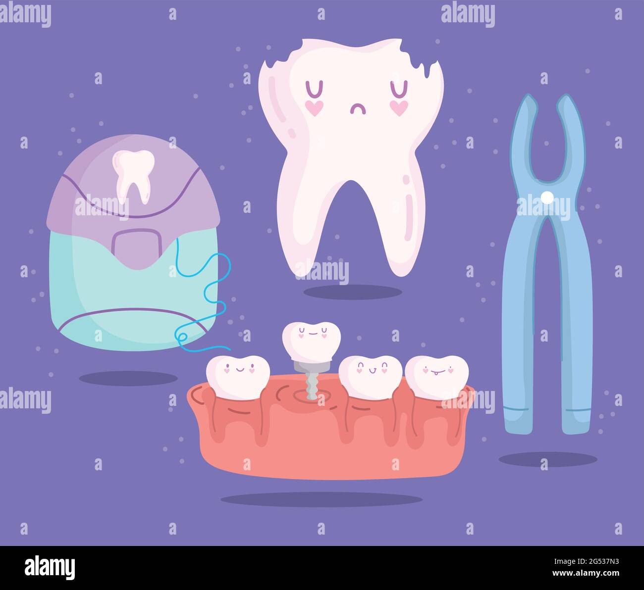 set of dental care Stock Vector Image & Art - Alamy