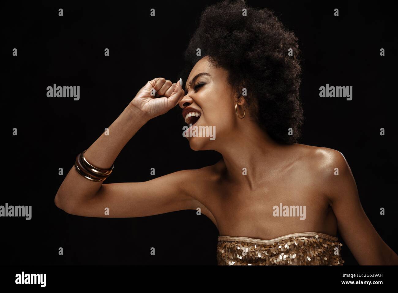 Dancing woman in black dress hi-res stock photography and images - Alamy