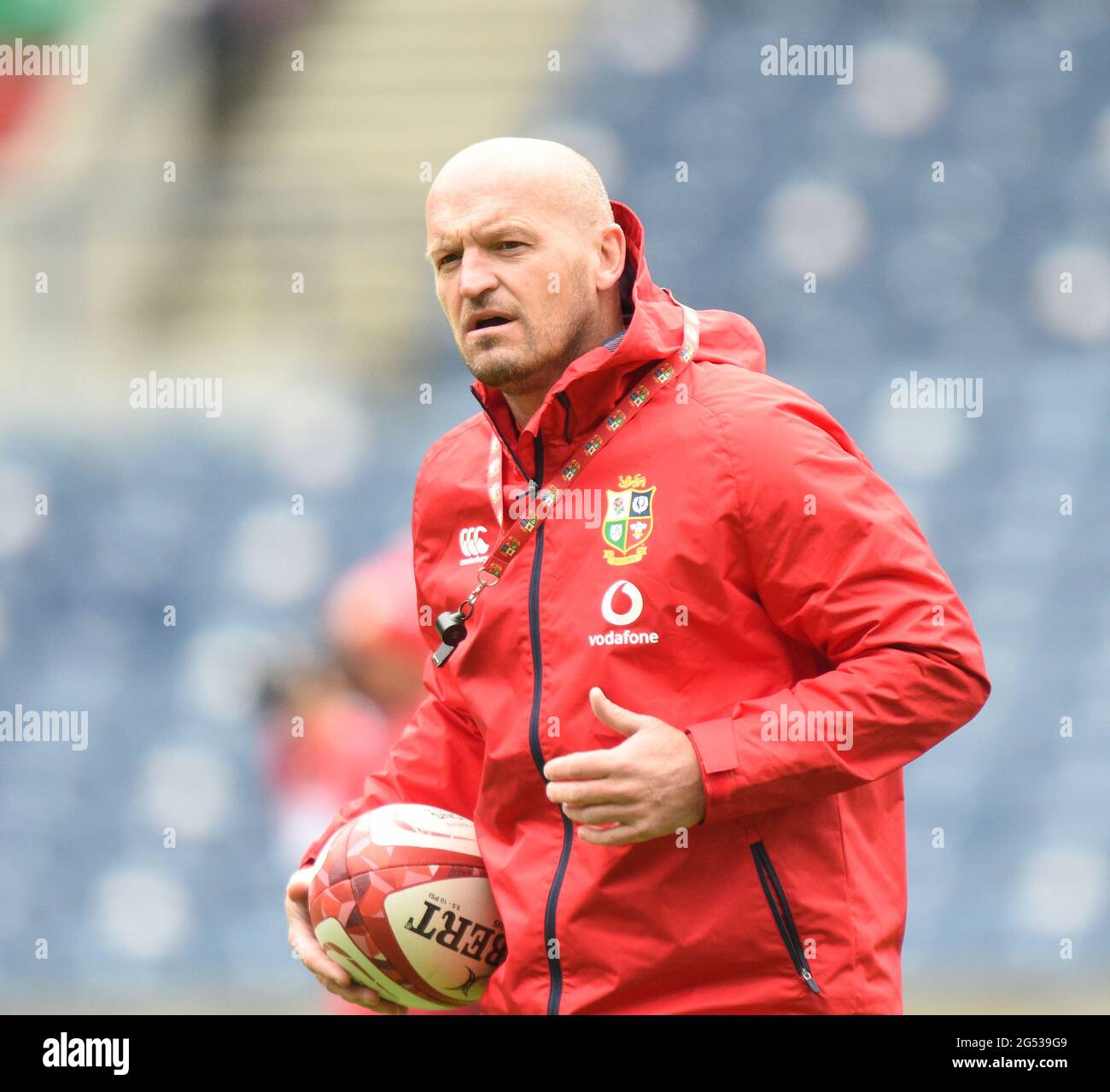 BT Murrayfield .Edinburgh.Scotland UK. 25th June-21 British & Irish Lions Training Session for Japan Match Attack Coach Gregor Townsend pictured during training session. Credit: eric mccowat/Alamy Live News Stock Photo