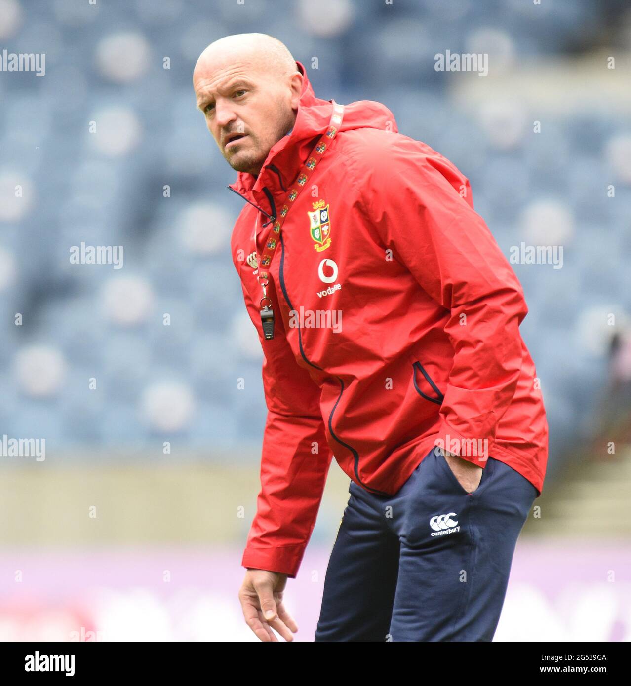 BT Murrayfield .Edinburgh.Scotland UK. 25th June-21 British & Irish Lions Training Session for Japan Match Attack Coach Gregor Townsend pictured during training session. Credit: eric mccowat/Alamy Live News Stock Photo