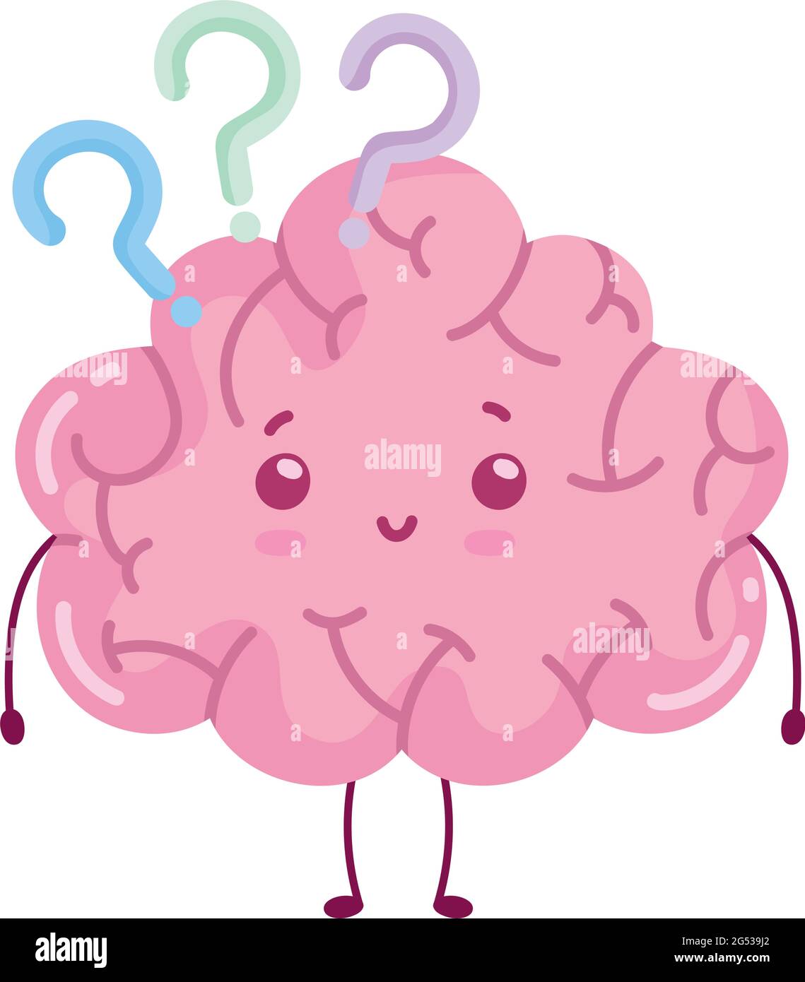cute brain question marks Stock Vector Image & Art - Alamy