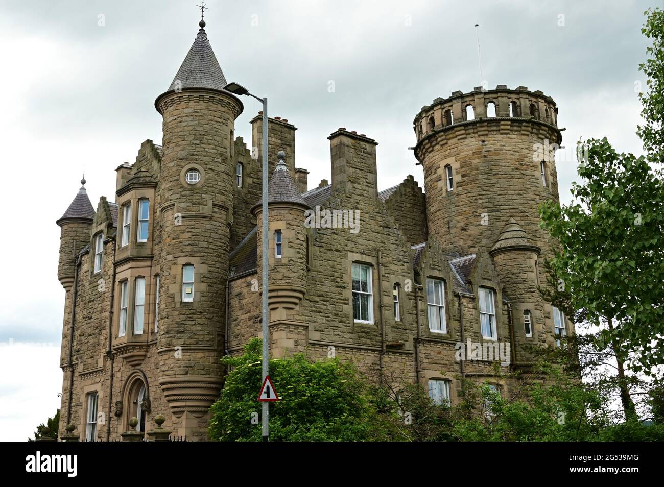 An external view of a public building in the Scottish Borders town of Selkirk. Stock Photo
