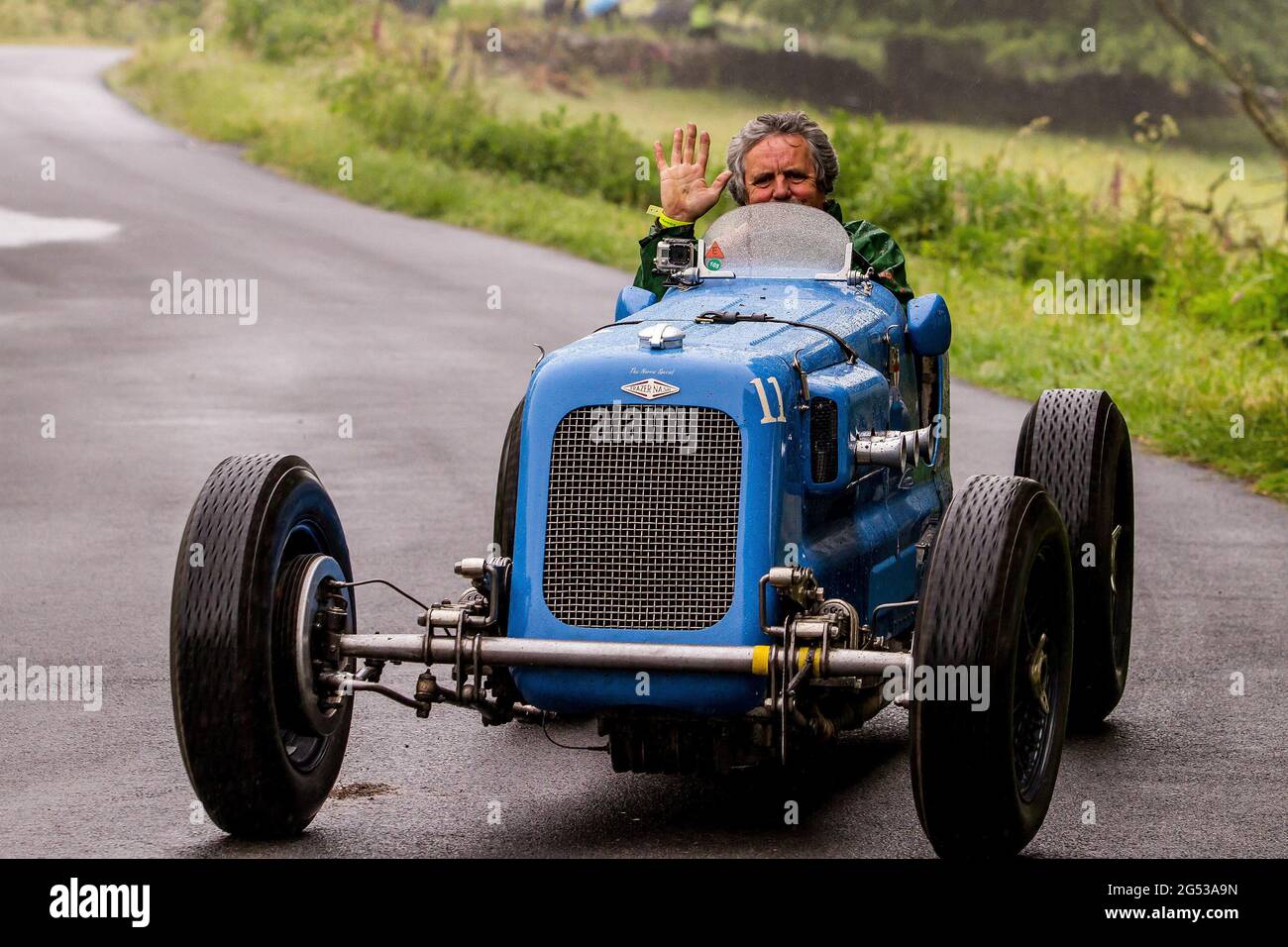 Holmfirth, Yorkshire, UK. 24th June, 2021. One of the many classic cars