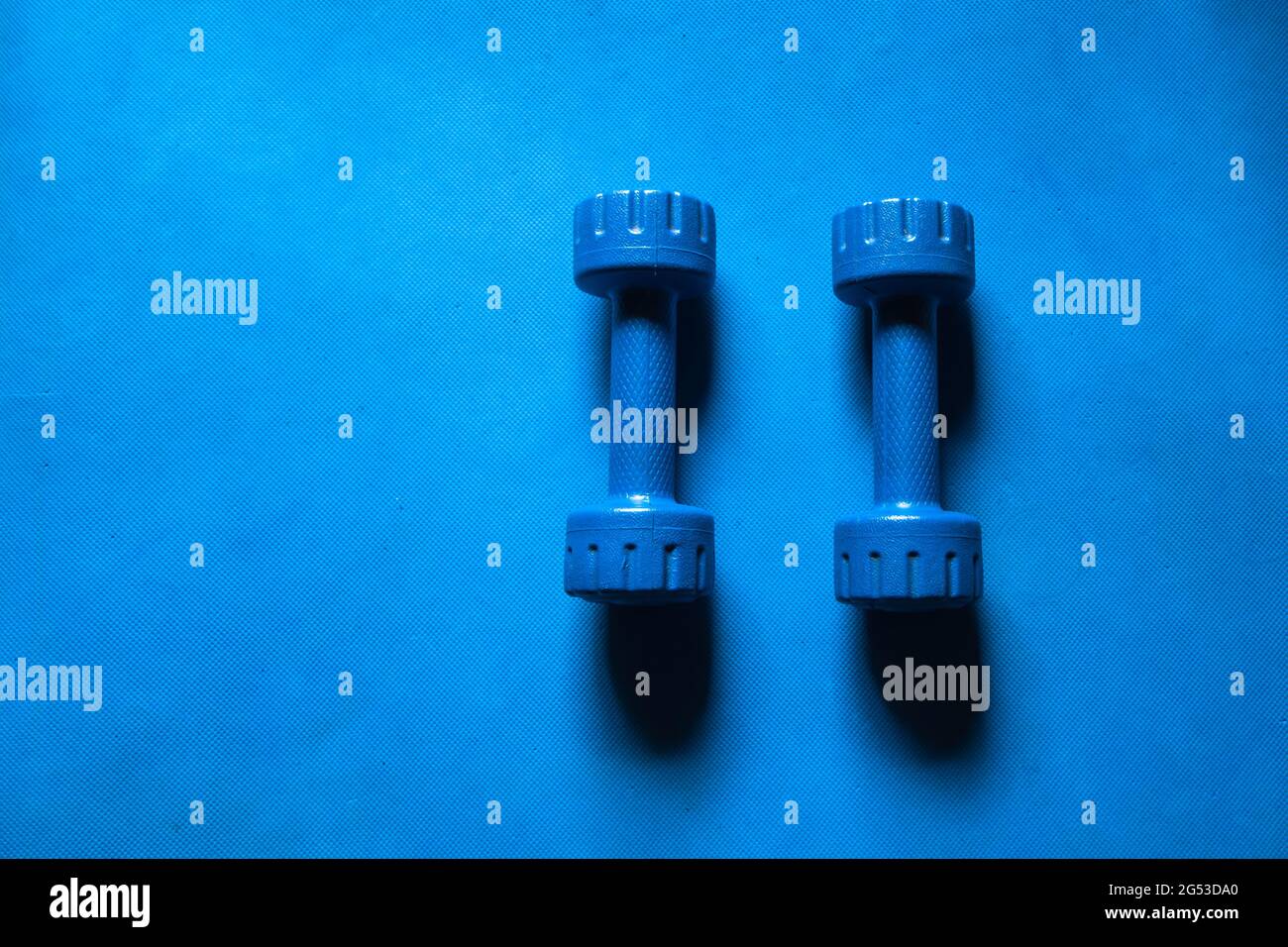 Dumbbells on a background with use of selective focus Stock Photo