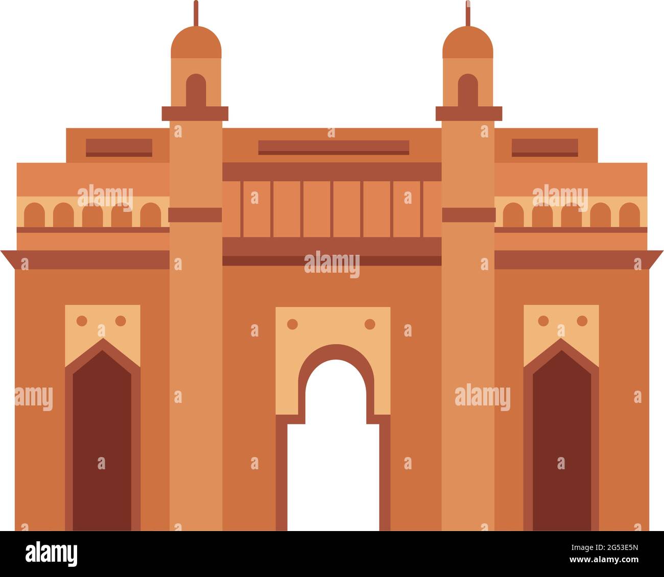 Gateway of India on white background Stock Vector