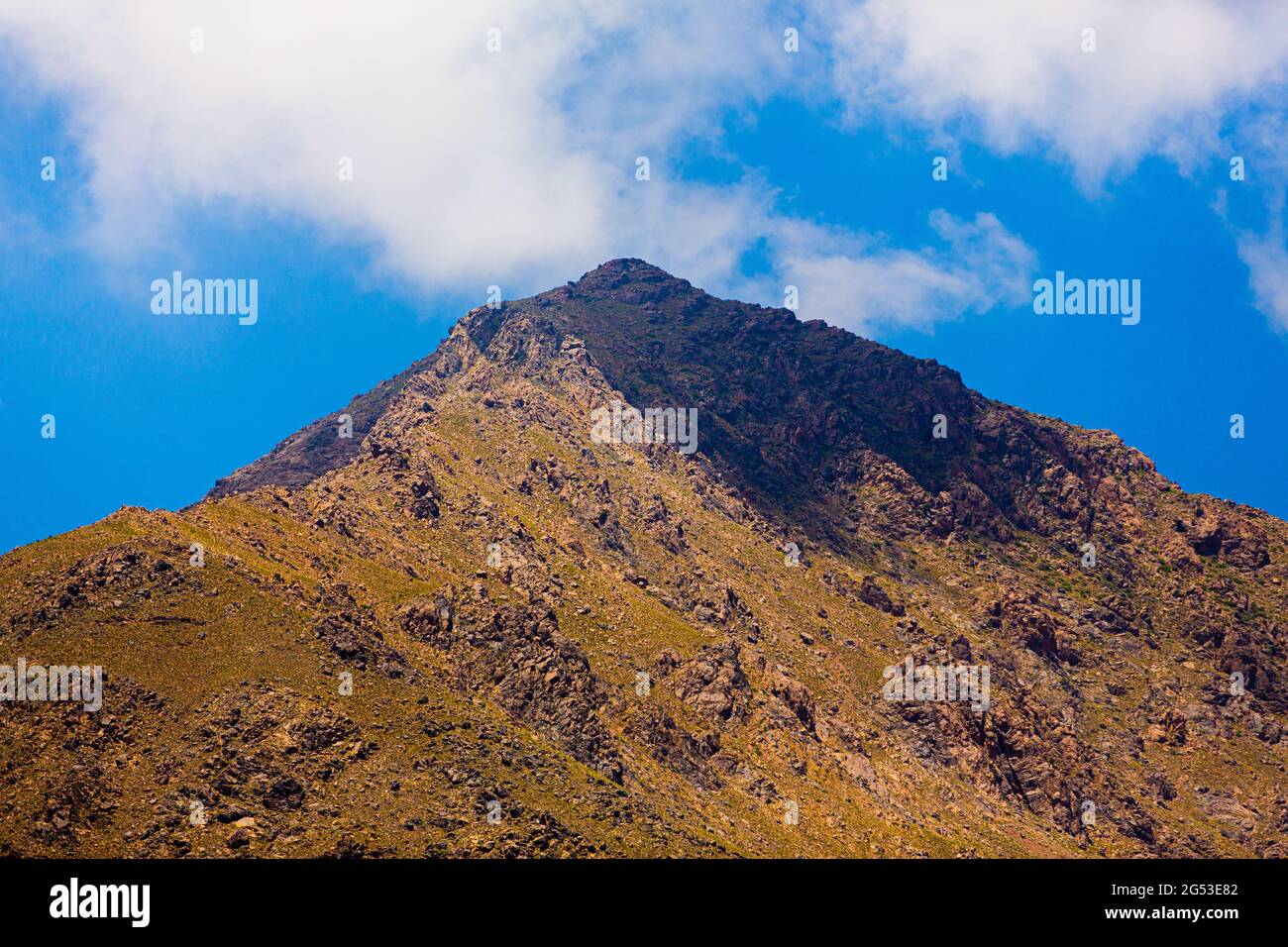 Summit of Imlil mountain in Morocco Stock Photo