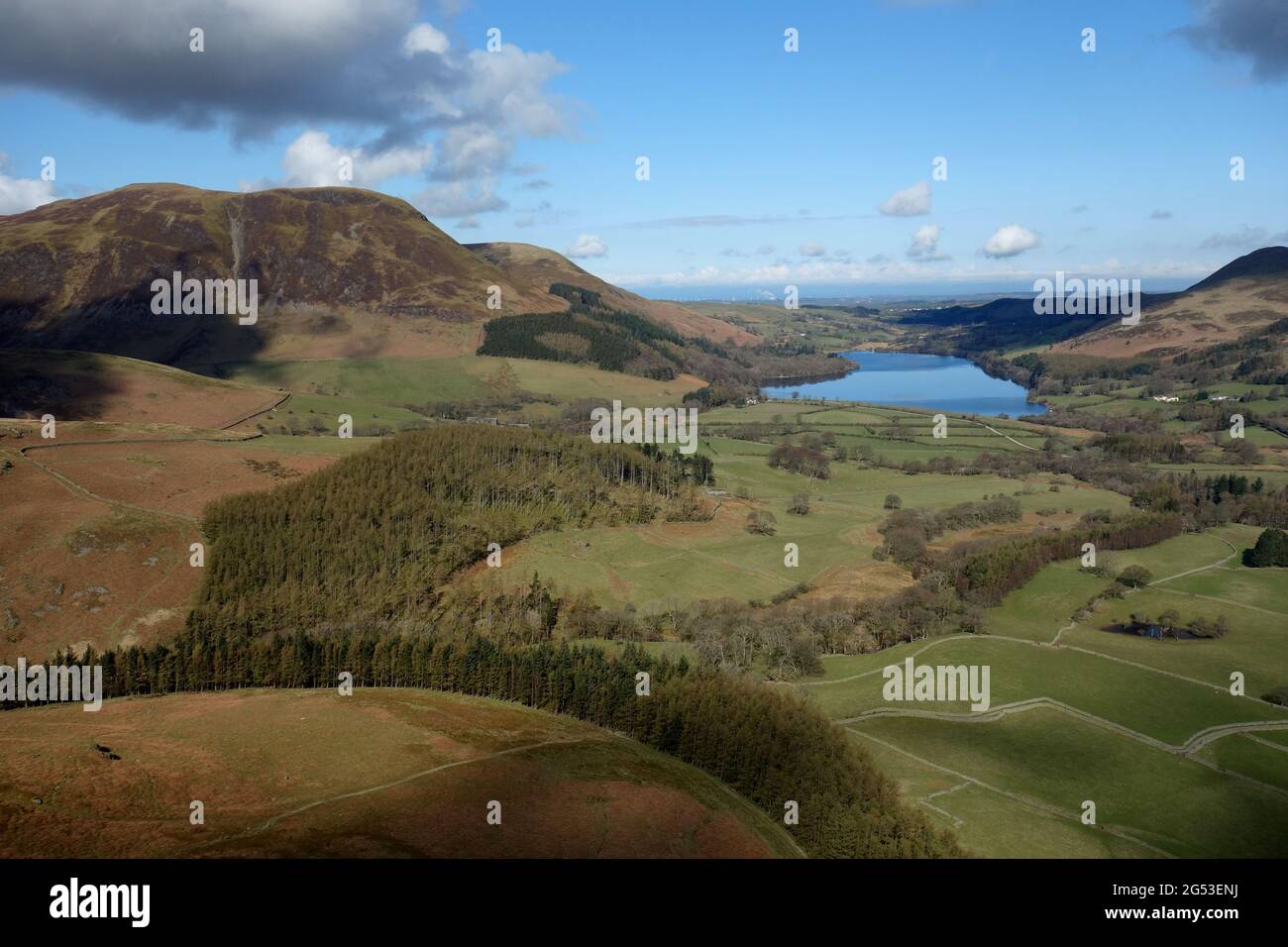 The Wainwright Blake Fell with Carling Knott above Loweswater Lake in the Lake District National Park, Cumbria, England, UK Stock Photo