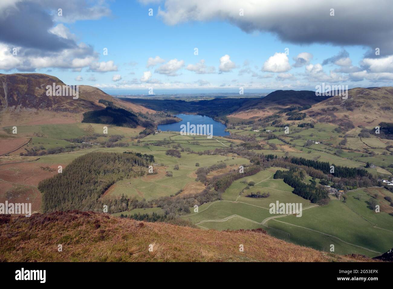 The Wainwrights Blake Fell & Carling Knott by Loweswater Lake and Darling Fell, & Low Fell in the Lake District National Park, Cumbria, England, UK Stock Photo