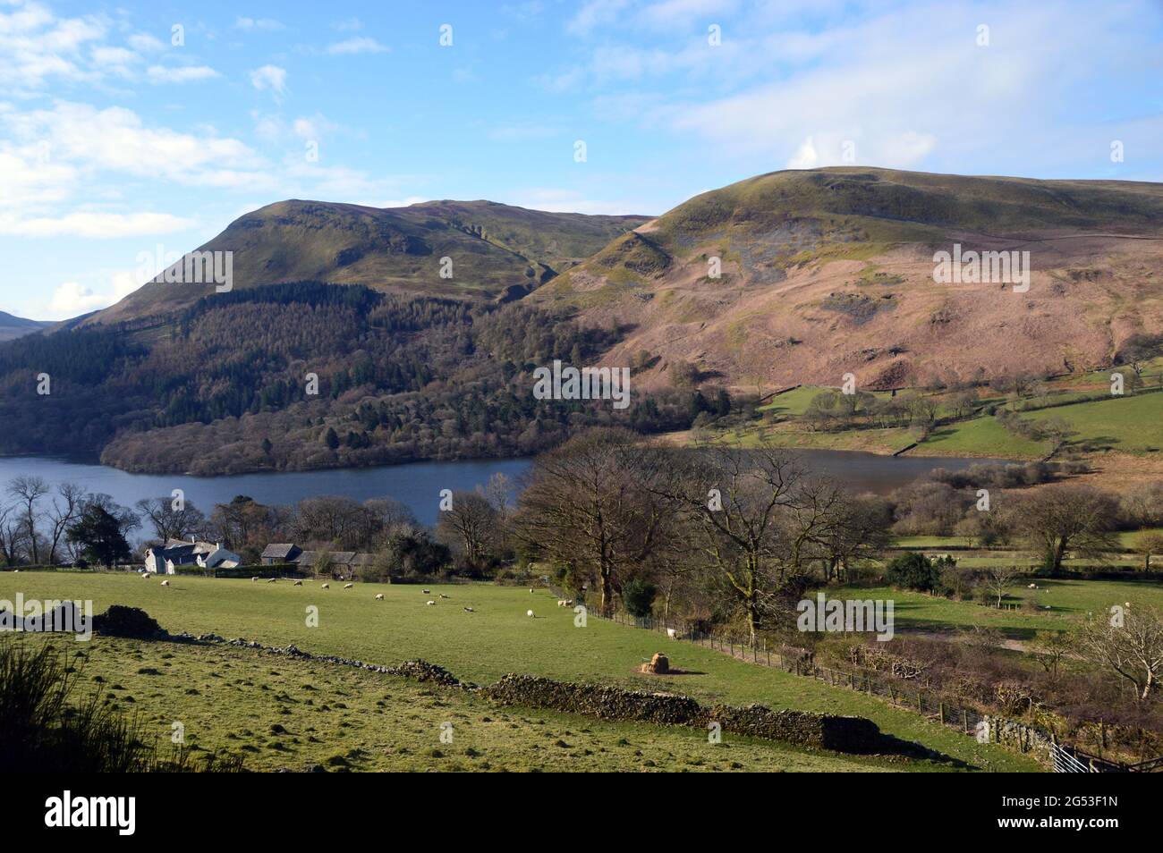 Carling Knott and the Wainwright Burnbank Fell above Loweswater Lake in the Lake District National Park, Cumbria, England, UK Stock Photo
