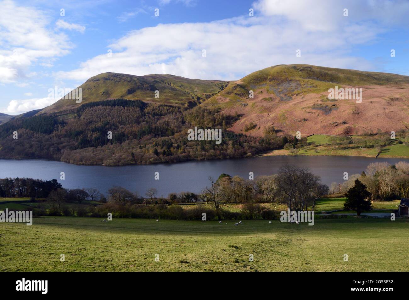 Carling Knott and the Wainwright Burnbank Fell above Loweswater Lake in the Lake District National Park, Cumbria, England, UK Stock Photo