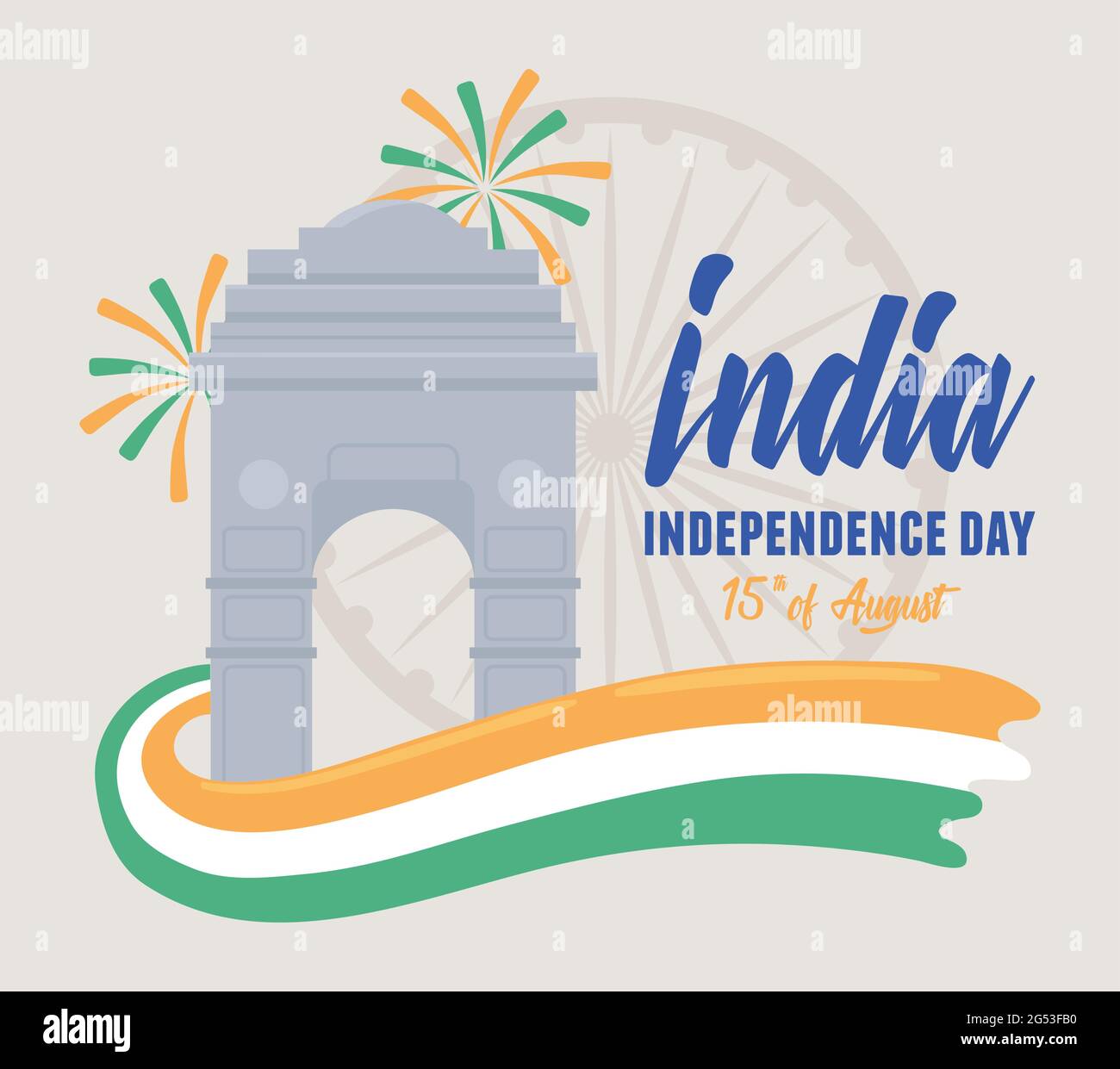 Independence day of india fireworks Stock Vector Images - Alamy
