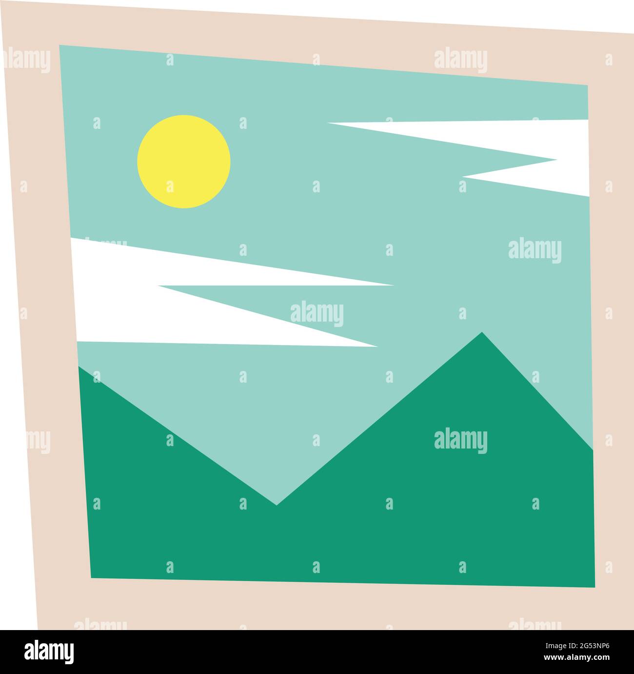 landscape picture on white background Stock Vector Image & Art - Alamy