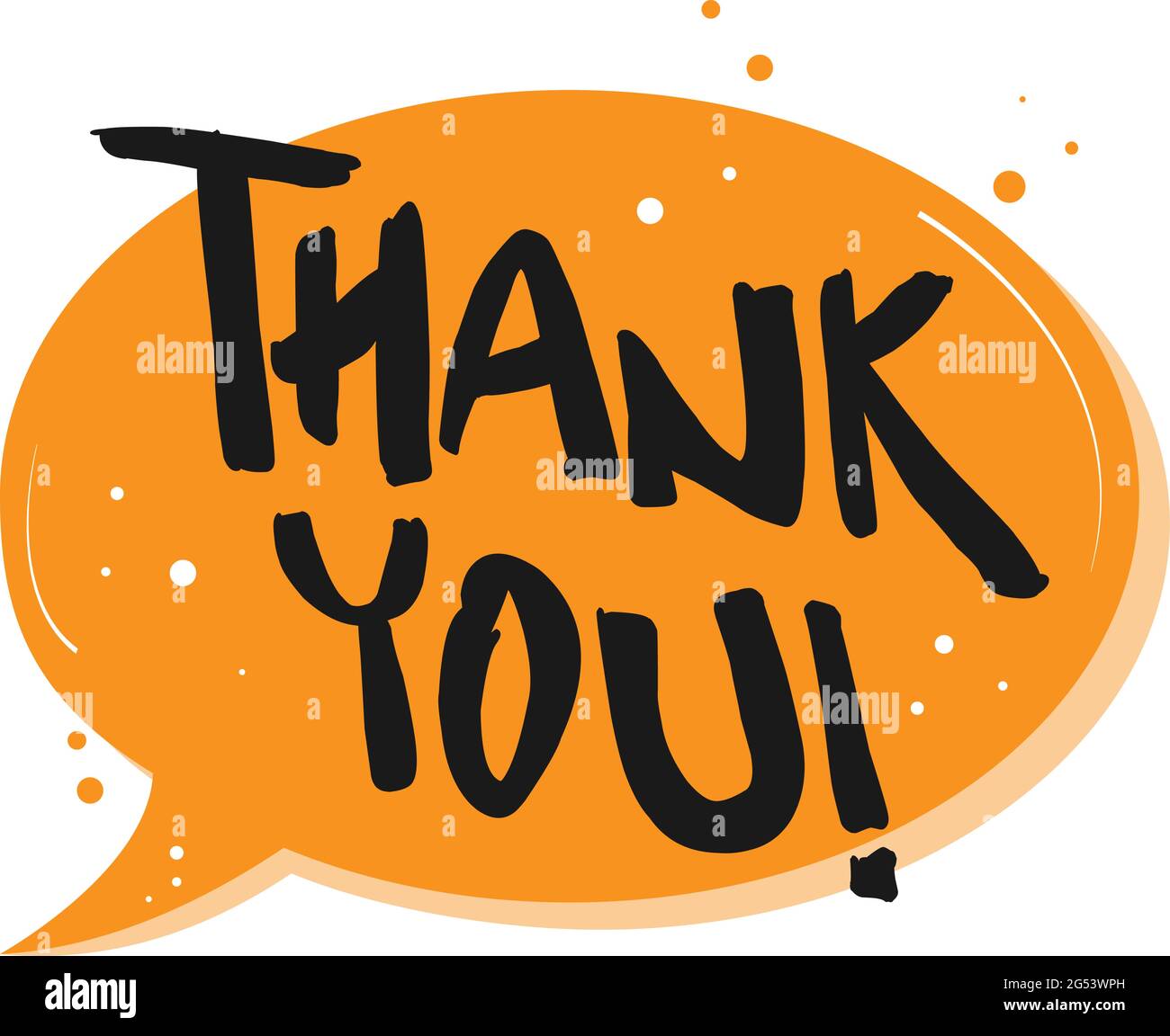 phrase THANK YOU in speech bubble, vector illustration Stock Vector