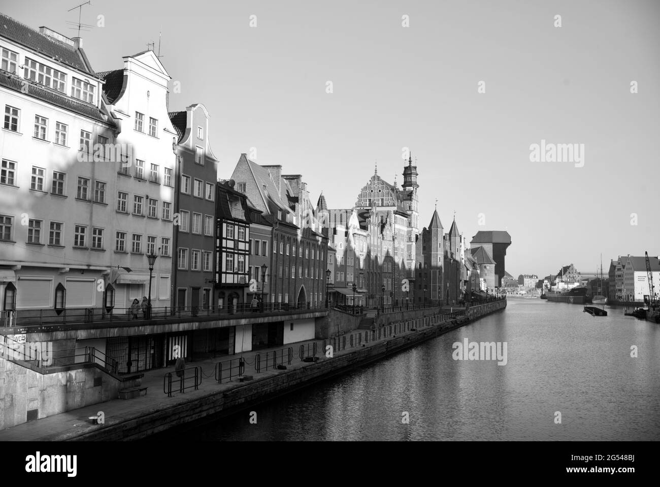 Moltawa riverfront, Old City Gdansk, Poland Stock Photo